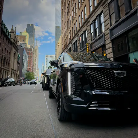Cadillac Escalade ESV on a Manhattan avenue